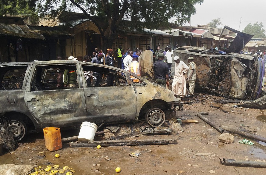 Der zerstörte Busbahnhof in Gombe