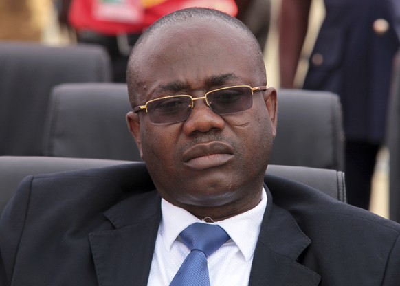 In this photo taken on Saturday Nov. 25. 2013, President of Ghana Football Association Kwasi Nyantakyi attends a World Cup trophy tour in Accra, Ghana. FIFA Council member and Ghana Football Associati ...