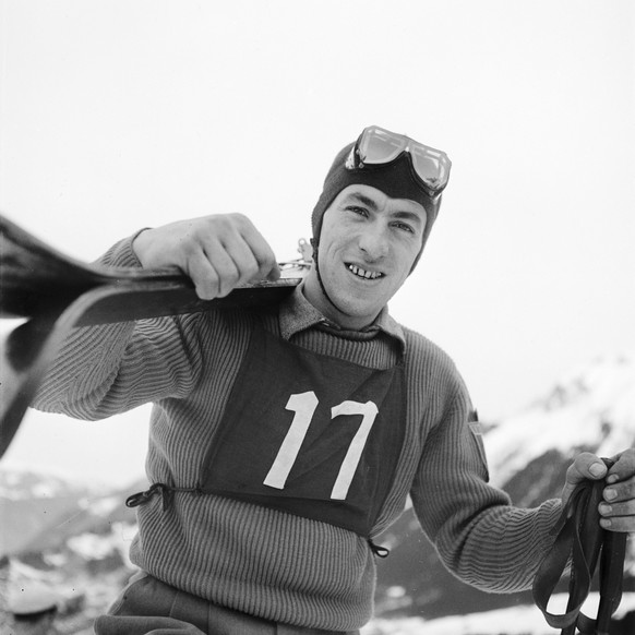 Der italienische Skirennfahrer Zeno Colò, aufgenommen um 1947. (KEYSTONE/PHOTOPRESS-ARCHIV/Str)