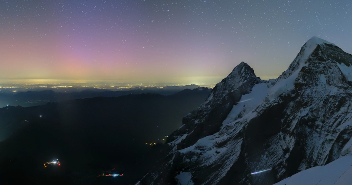 Nordlicht vom Jungfraujoch
