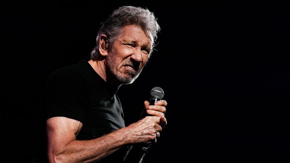 epa10535649 British musician Roger Waters performs a concert in the framework of his European tour &#039;This Is Not A Drill&#039; at Palau Sant Jordi in Barcelona, Catalonia, Spain, 21 March 2023. EP ...