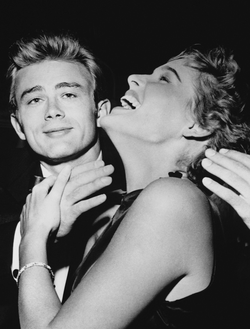 James Dean and Ursula Andress, 1955.