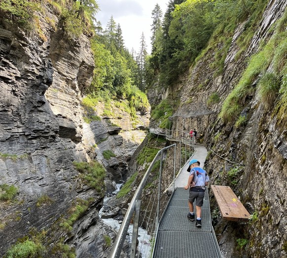 Dalaschlucht Leukerbad Dala Thermalquellen in der Schweiz grösste Thermalquelle in Europa Schweiz der Rekorde