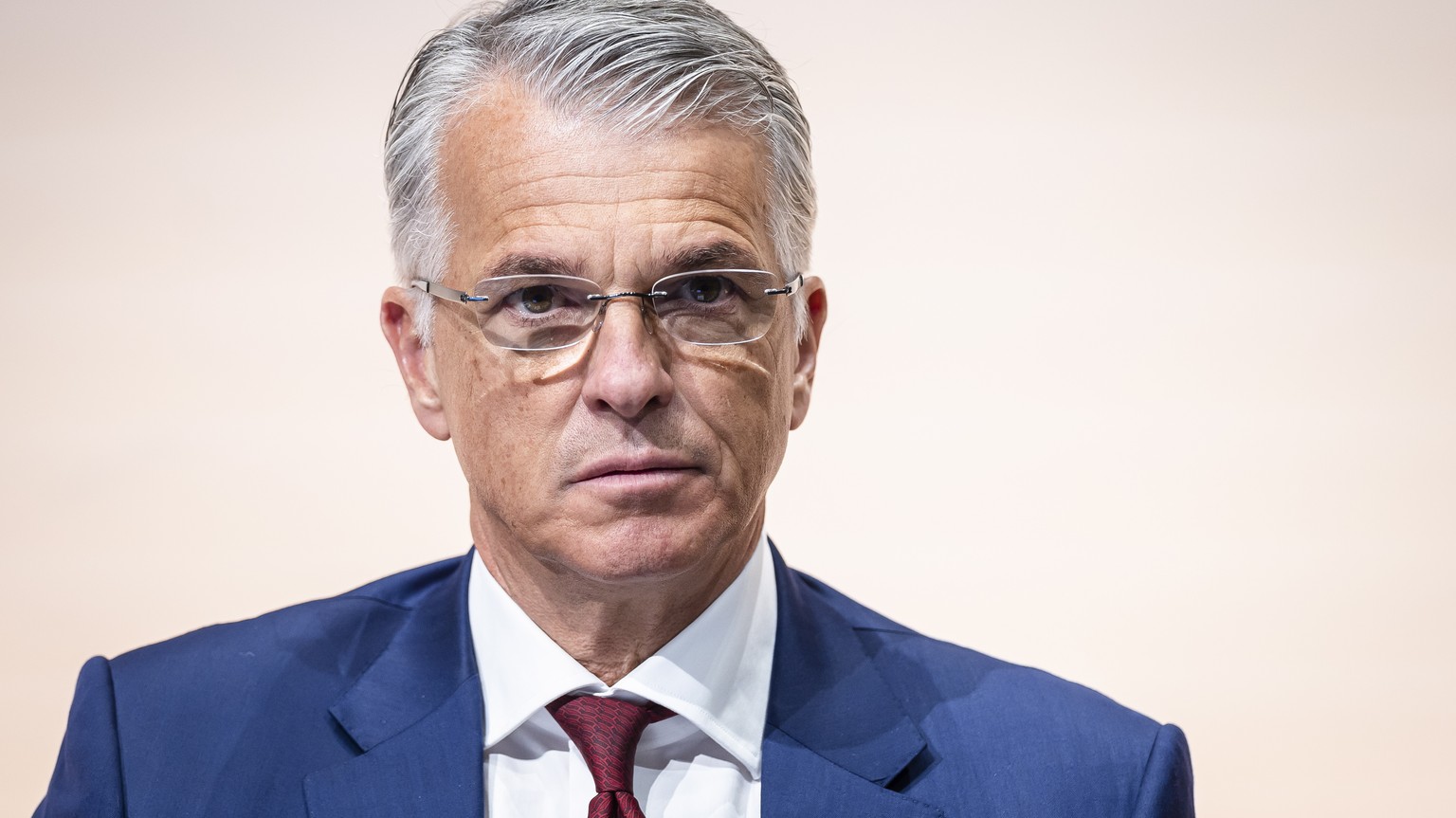 epa10548493 Newly appointed Group Chief Executive Officer of Swiss Bank UBS Sergio P. Ermotti attends a news conference in Zurich, Switzerland, 29 March 2023. Following a UBS group&#039;s 19 March ann ...