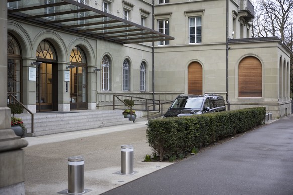 The Bernerhof, headquarters of the Federal Department of Finance FDF, on Sunday, 19 March 2023 in Bern. (KEYSTONE/Peter Klaunzer) - Der Bernerhof, Sitz des Eidgenoessischen Finanzdepartements EFD, am ...