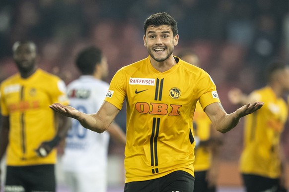 YBs Loris Benito reagiert im Fussball Meisterschaftsspiel der Super League zwischen dem FC Zuerich und den BSC Young Boys im Letzigrund, am Samstag, 20. Oktober 2018 in Zuerich. (KEYSTONE/Ennio Leanza ...