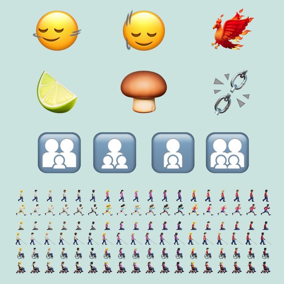 Die mit iOS 17.4 eingeführten Emoji.