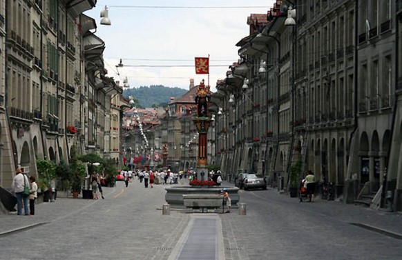 Sicht von Zytglogge Bern Richtung untere Altstadt