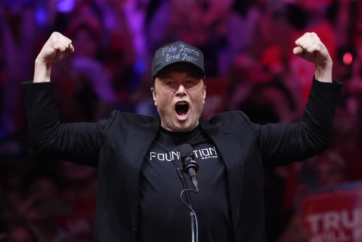 FILE - Elon Musk speaks before Republican presidential nominee former President Donald Trump at a campaign rally at Madison Square Garden, Oct. 27, 2024, in New York. (AP Photo/Evan Vucci, File)