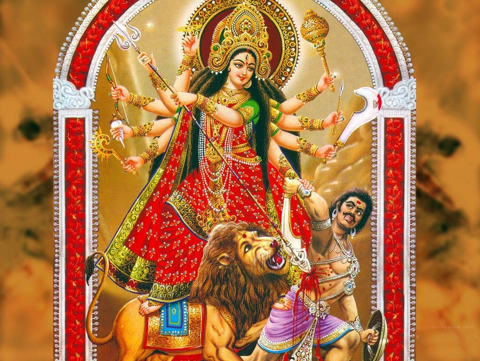 Phoolan Devi identifizierte sich mit der Göttin Durga, der Schutzgöttin der Unterdrückten. Sie symbolisiert die weibliche Urkraft des Universums.