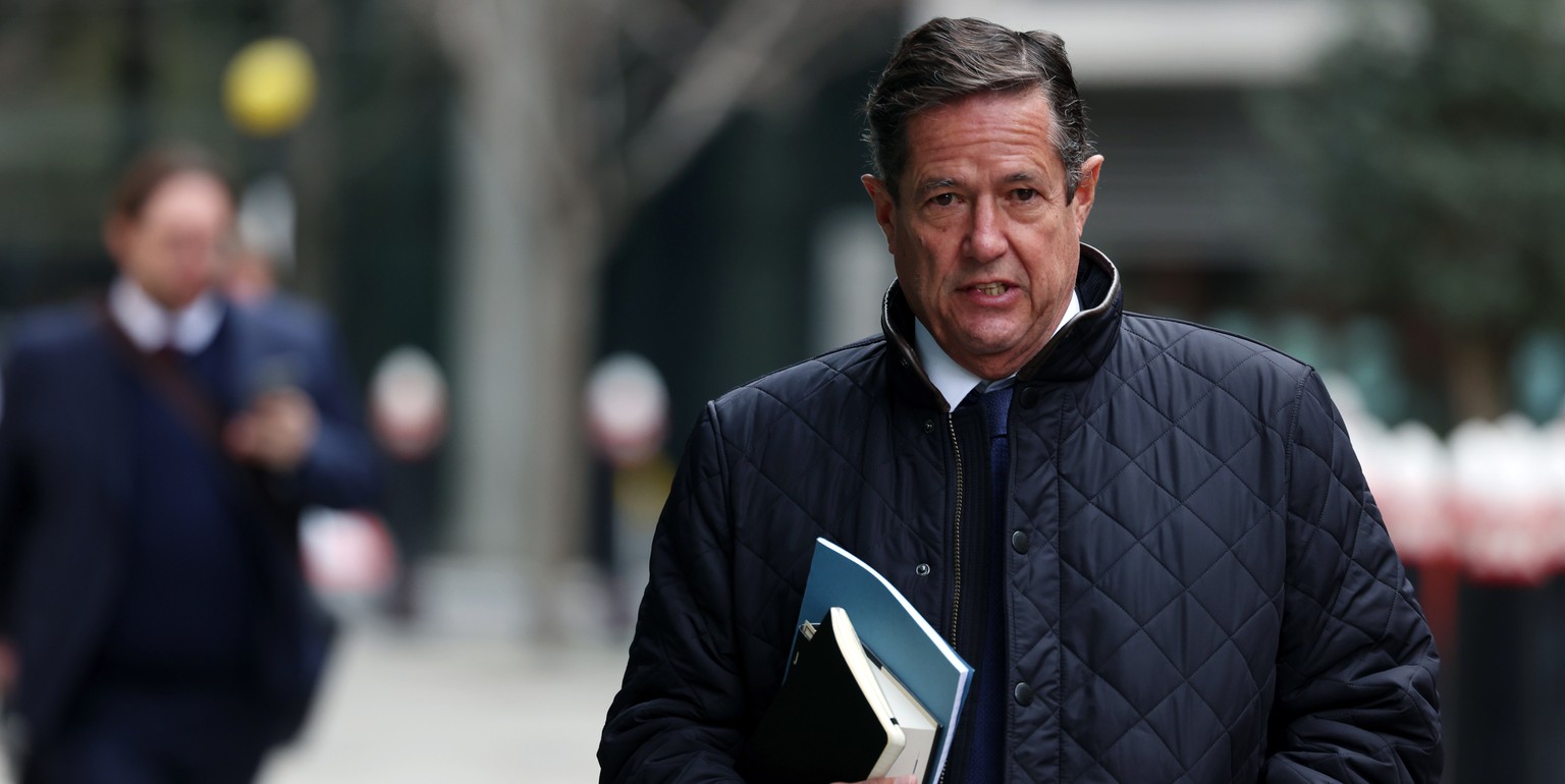 epa11955525 Former Barclays CEO Jes Staley arrives at the High Court in London, Britain, 11 March 2025. Former Barclays CEO Staley is appealing against a finding by the Financial Conduct Authority (FC ...