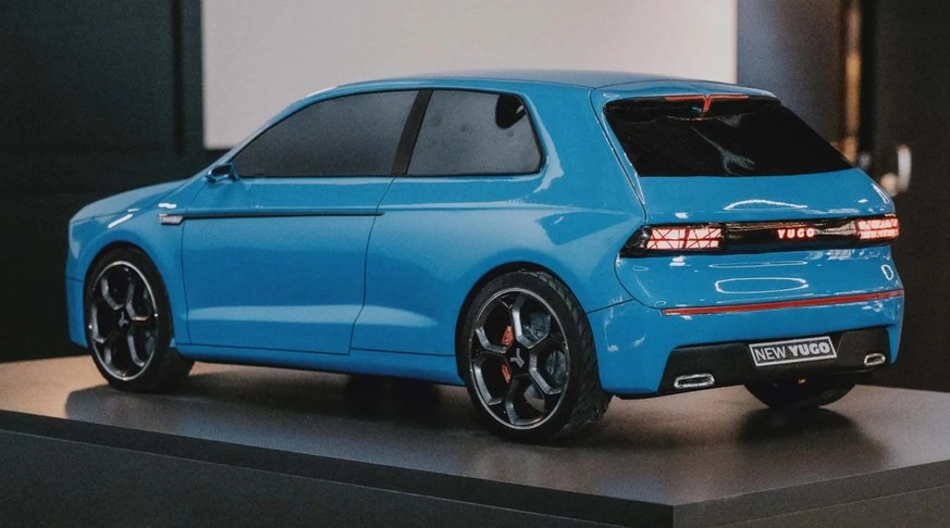 Noch im kleinen Massstab – aber vielleicht bald auf der Strasse: Das neue Yugo-Modell als 1:5-Prototyp.
