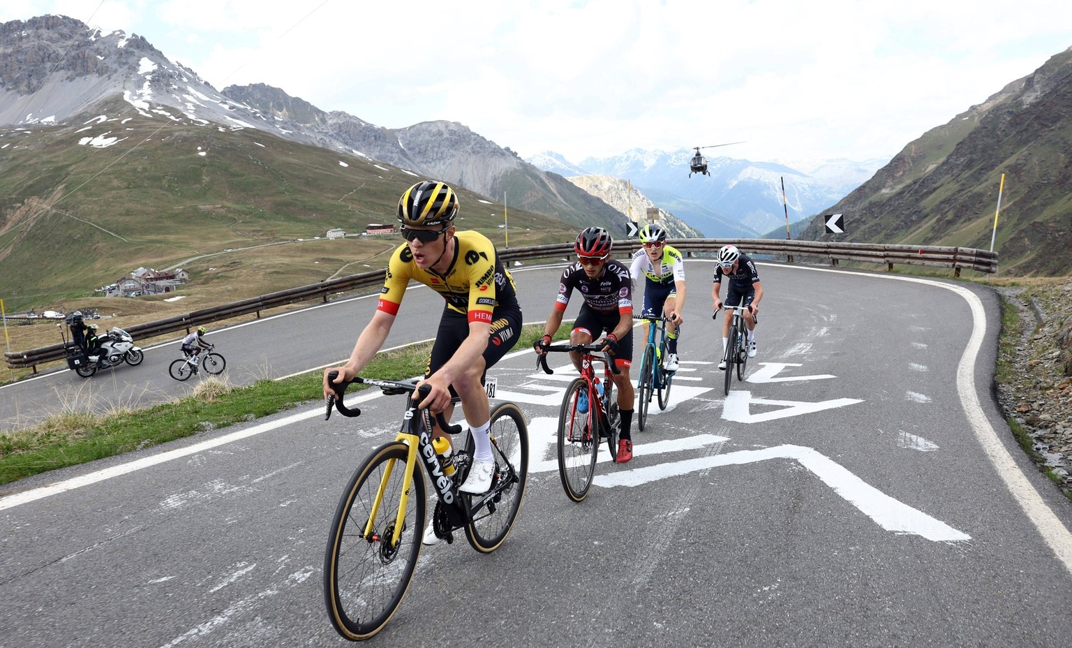 Foto Alessandro Garofalo/ LaPresse 14 Giugno 2023 Passo Dello Stelvio - Italia - - Ciclismo - Giro Next Gen 2023 - Tappa 4 - da Morbegno al Passo Dello Stelvio Nella foto: STAUNE-MITTET Johannes JUMBO ...