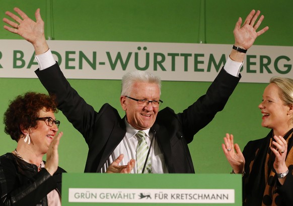 Wolfgang Kretschmann bleibt vermutlich Baden-Württembergs Ministerpräsident: Erstmals sind die Grünen in einem Bundesland die stärkste Partei.