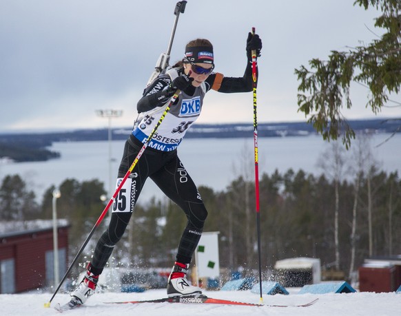 06.12.2015; Oestersund; Biathlon - Weltcup Oestersund 2015 - Verfolgung Frauen; Aita Gasparin (SUI) (Christian Manzoni/NordicFocus/freshfocus)