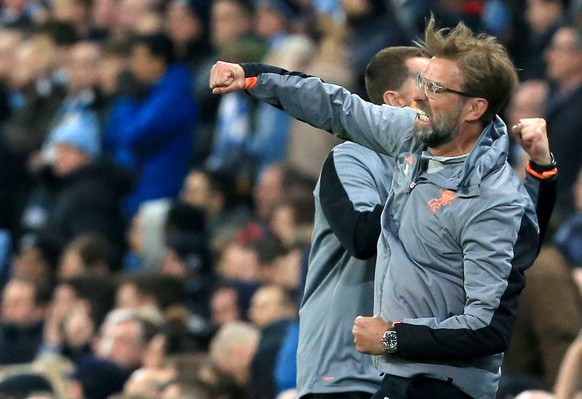 epa06660236 Liverpool manager Juergen Klopp during the UEFA Champions League quarter final second leg match between Manchester City and Liverpool at Etihad Stadium, Manchester, Britain, 10 April 2018. ...