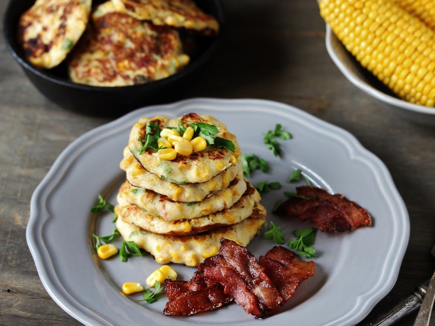 sweet corn pancakes mais süssmais mexiko USA essen food frühstück kochen