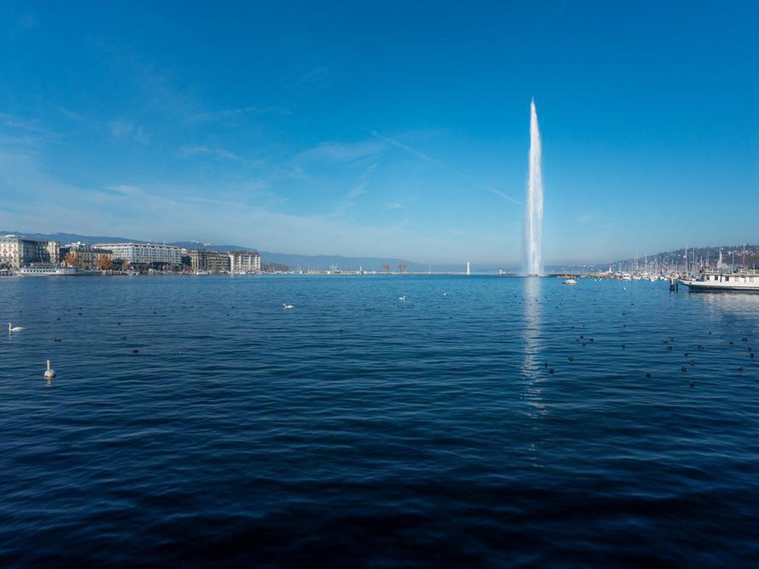 Genf, Genfersee, Jet d&#039;eau