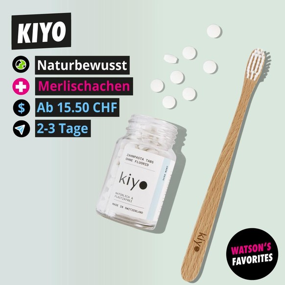 Die Zahnpasta-Tabs von Kiyo.