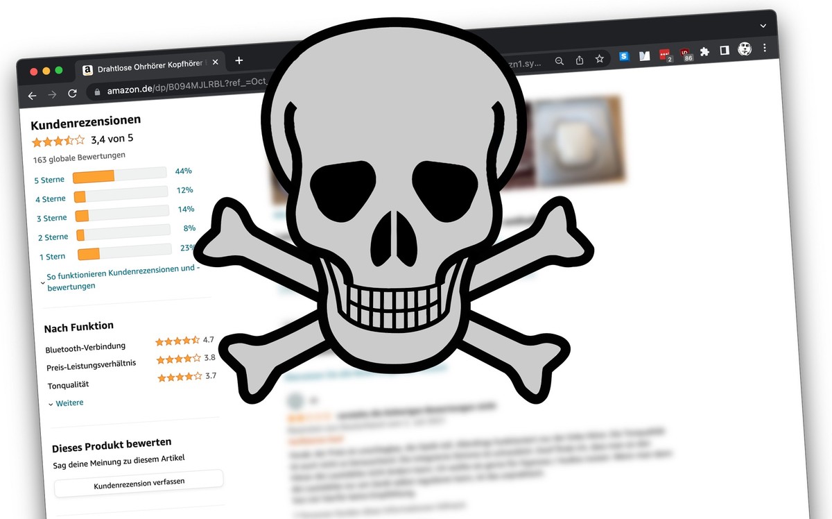 Gefälschte Bewertungen verstossen gegen Amazons Unternehmensrichtlinien. Zudem sorgt eine hohe Bewertung für ein Produkt dafür, dass es in der Suchliste höher gelistet wird.