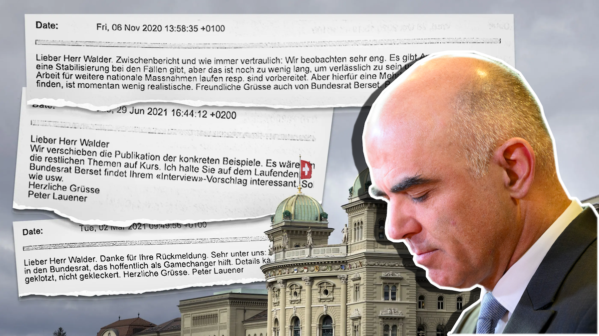 La «Schweiz am Wochenende» a publié des captures d'écrans des échanges entre Peter Lauener, bras droit d'Alain Berset, et Marc Walder, patron de Ringier (dont Blick).