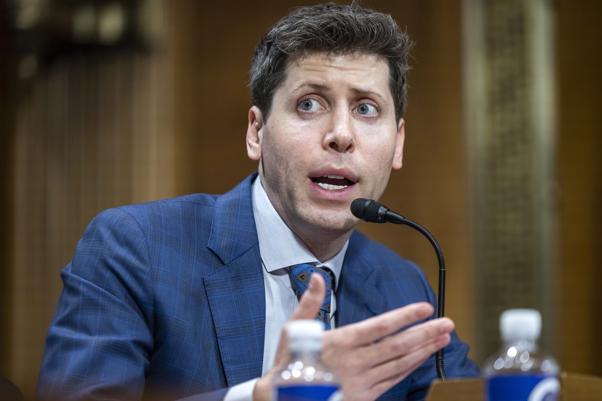 epa10631881 OpenAI CEO Sam Altman testifies before the Senate Judiciary Subcommittee on Privacy, Technology, and the Law for an oversight hearing to examine the rules governing artificial intelligence ...