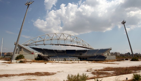 Olympisches Beachvolleyball-Stadion in Athen, aufgenommen 2012.