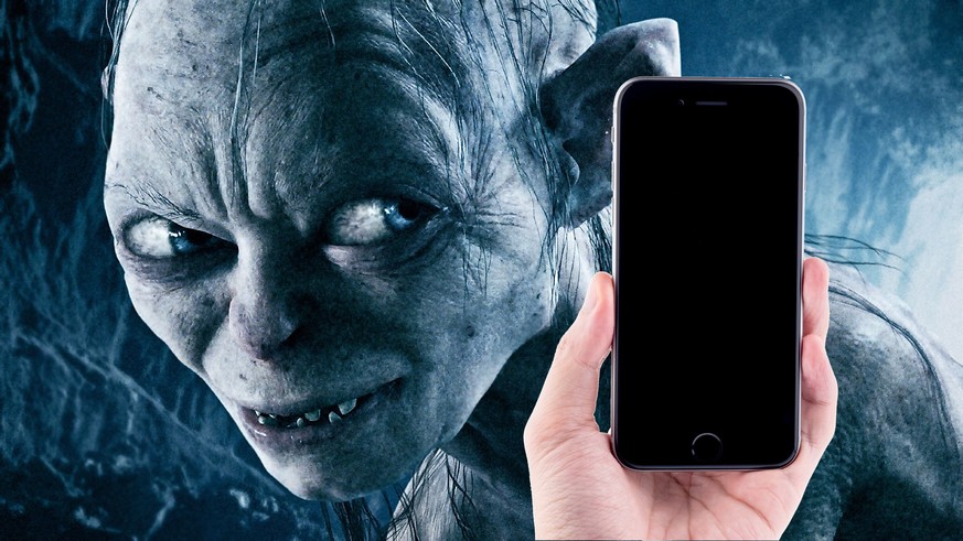 Gollum aus «Herr der Ringe» jagte einem Goldring nach, Apple knackt alte Geräte.