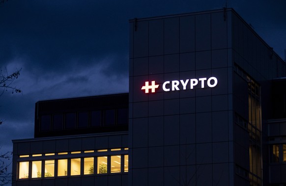 epa08215893 The headquarters of Crypto AG, 13 February 2020, in Steinhausen, Switzerland. The Swiss government ordered an inquiry after revelations Crypto AG was owned by US and German intelligence. E ...