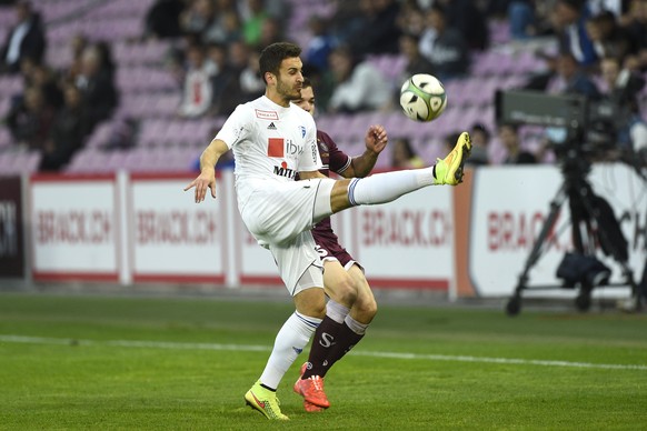 13.04.2015; Genf; Fussball Challenge League - Servette Geneve FC - FC Wohlen;
Mario Buehler (Wohlen)
(Alain Grosclaude/freshfocus)