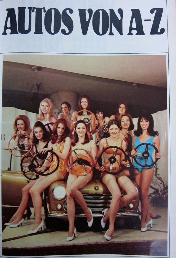 Switzerland, Geneva Motor Show, 1960s, 'He and Her'