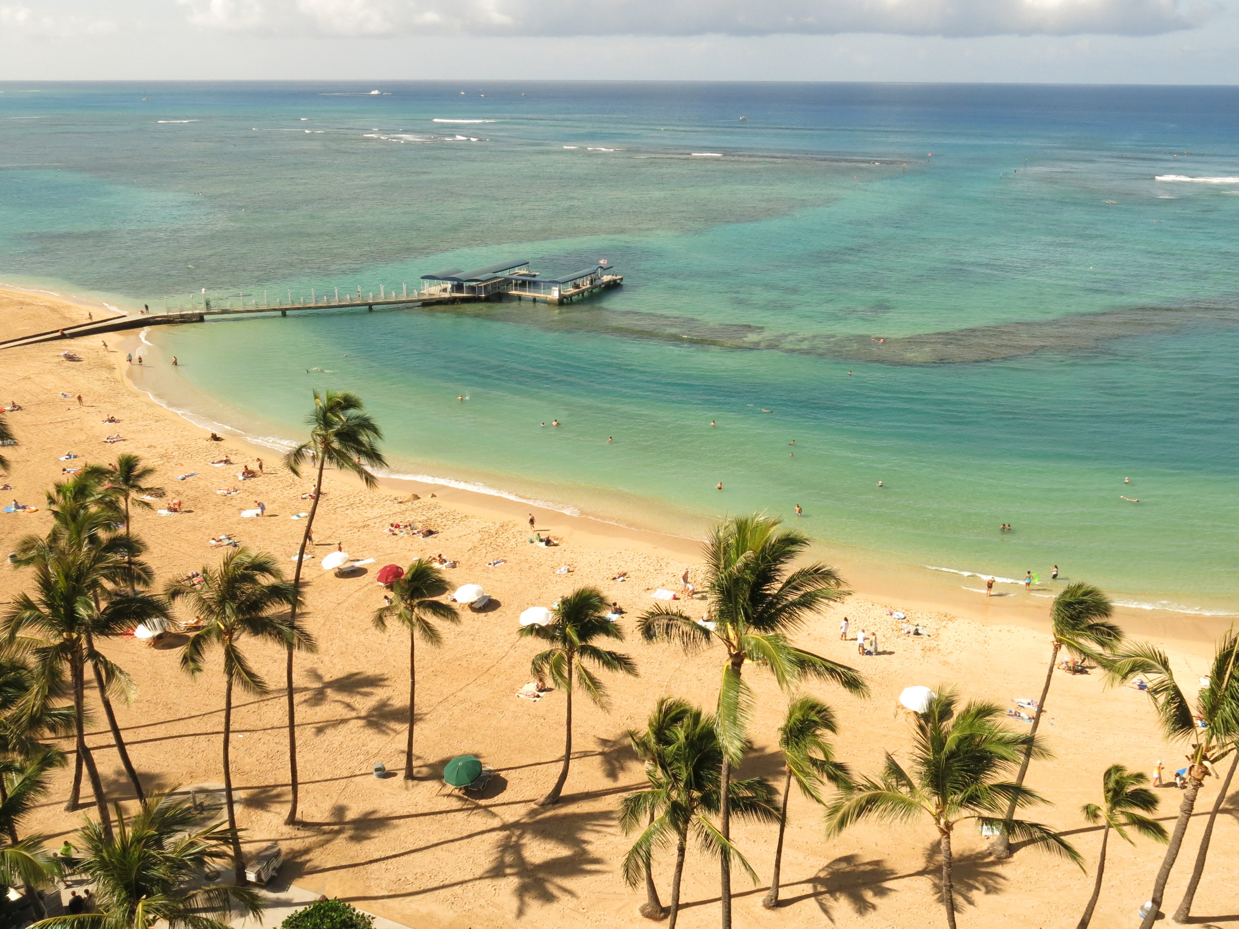 This May 21, 2014 photo shows Duke Kahanamoku Beach in the Honolulu tourist neighborhood of Waikiki in Hawaii. The destination topped this year's annual ranking of the best public beaches in the  ...