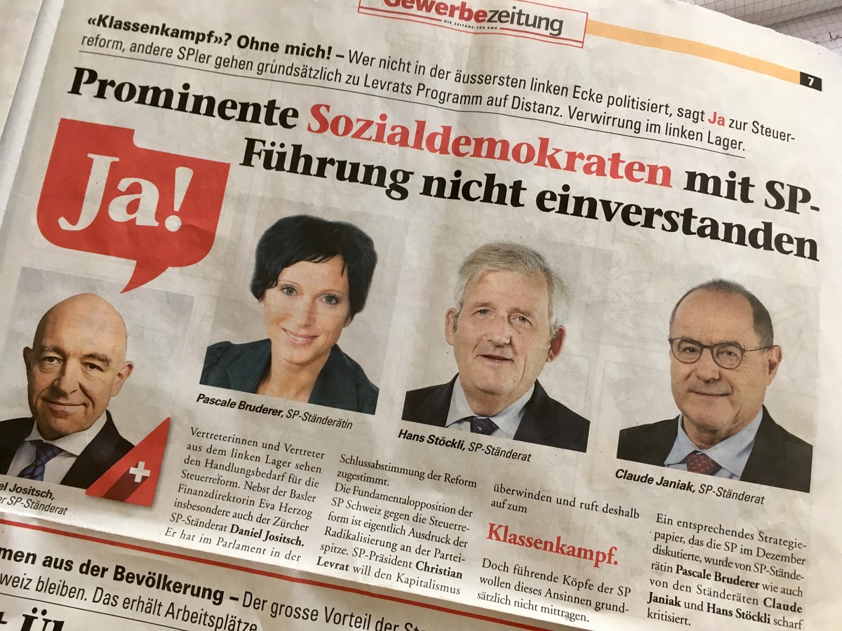Das umstrittene Inserat in der Gewerbezeitung.