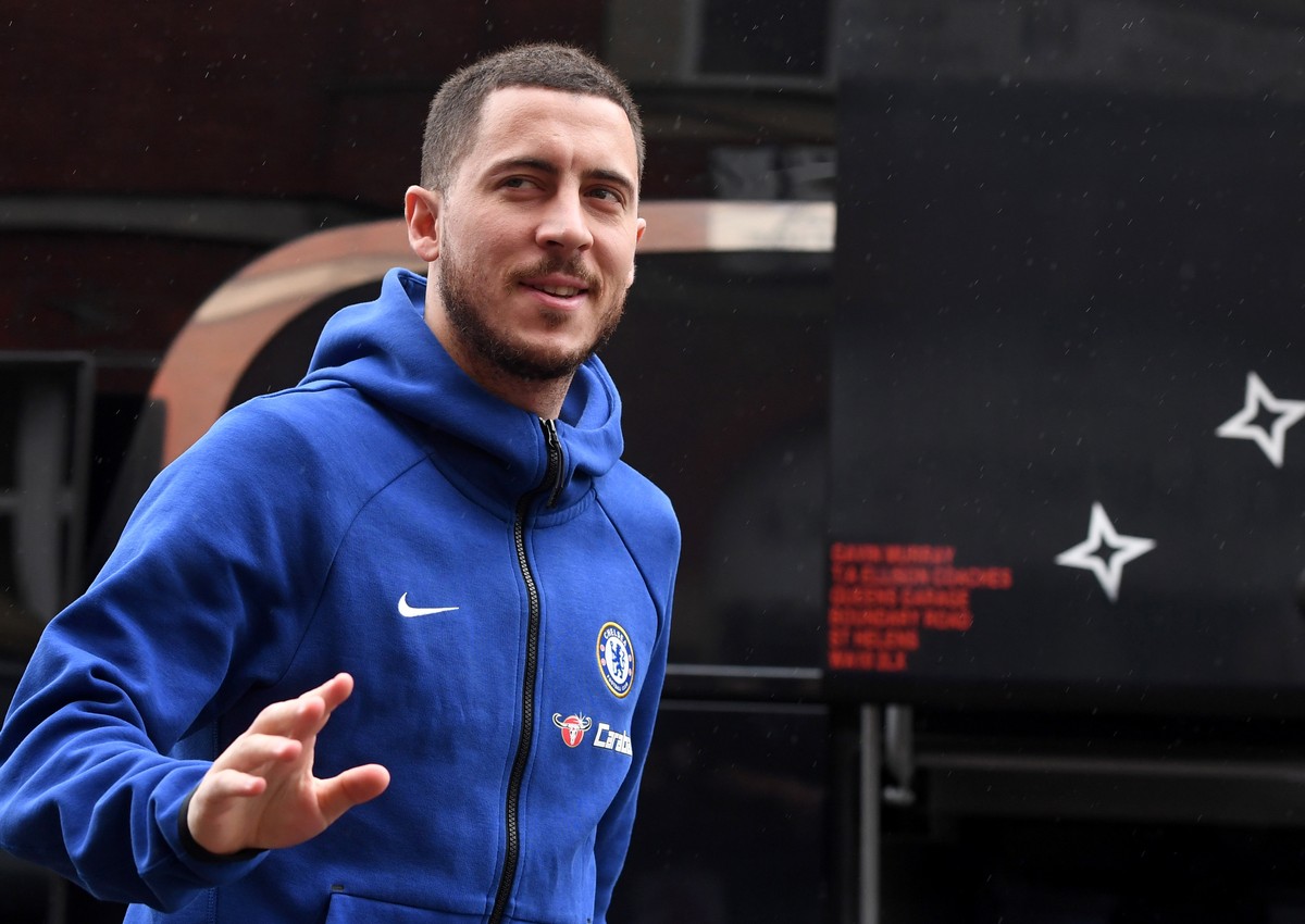 epa07634103 (FILE) - Chelsea's Eden Hazard arrives ahead of the English Premier League soccer match between Fulham FC and Chelsea FC at Craven Cottage in London, Britain, 03 March 2019 (reissued  ...