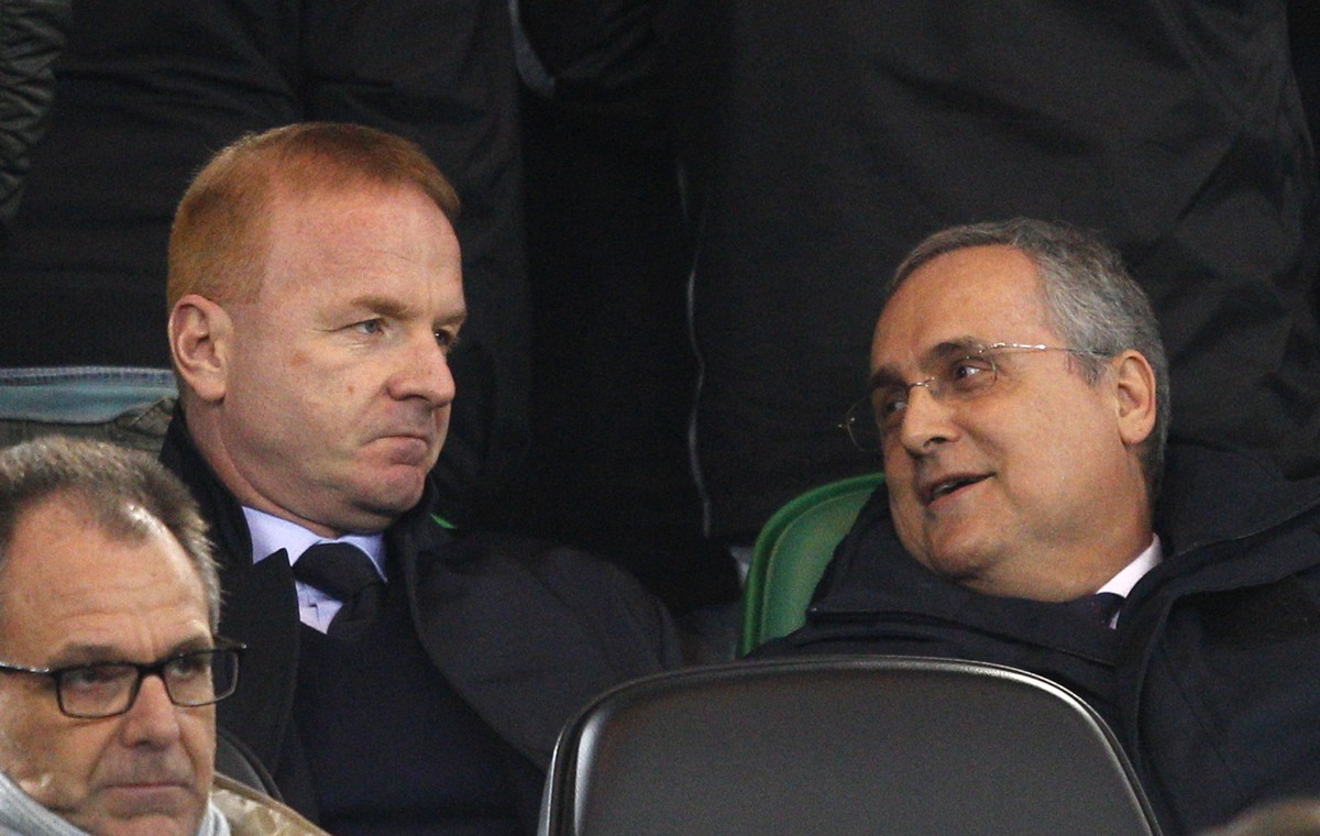 Lazio-Sportchef Igli Tare (links) mit Klubpräsident Claudio Lotito.