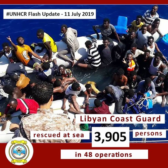 Spanien rettet an einem Tag 141 FlÃ¼chtlinge aus dem Mittelmeer
Die libysche KÃ¼stenwache hat Stand 11. Juli 2019 &quot;3.905&quot; Menschenleben gerettet. Detaillierter Bericht vom UNHCR im Link:
ht ...