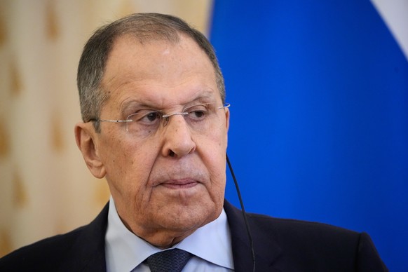 epa12137024 Russian Foreign Minister Sergey Lavrov attends a gala reception for diplomats from African countries to mark Africa Day in Moscow, Russia, 26 May 2025. Africa Day is celebrated annually on ...