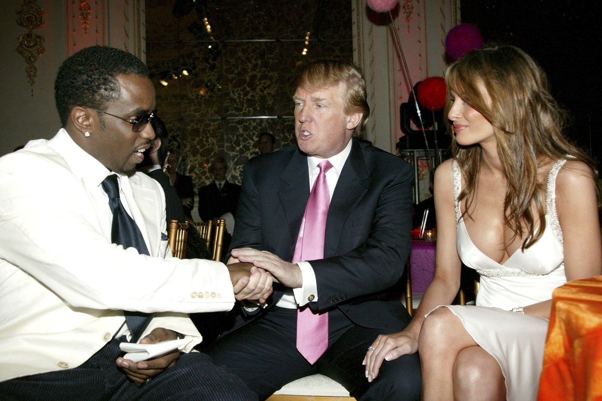 Sean "P. Diddy" Combs, Donald Trump and Melania Trump (Photo by Johnny Nunez/WireImage)