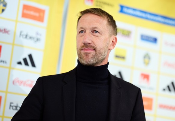 Graham Potter, new national coach of the Swedish national soccer team, during a press conference at the SvFF&#039;s office in Solna. Stockholm, Sweden, Monday, Oct. 20, 2025. 2025. (Pontus Lundahl/TT  ...