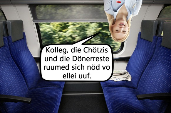 Zeitungen liegen auf Sitzbaenken in einem S-Bahn Abteil. (KEYSTONE/EQ IMAGES/Moritz Hager)