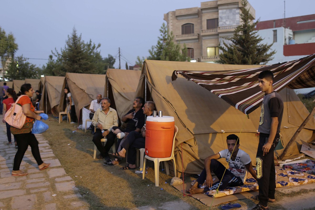 Jesidische Flüchtlinge im Flüchtlingscamp in Arbil.
