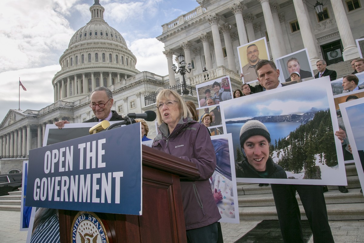 On day 26 of the partial government shutdown, Senate Democrats, led by Senate Minority Leader Chuck Schumer, D-N.Y., and Senate Health, Education, Labor and Pensions ranking member Patty Murray, D-Was ...