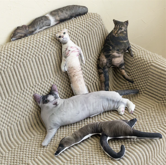 Lustiges Katzen Kissen als Geschenk für Weihnachten
