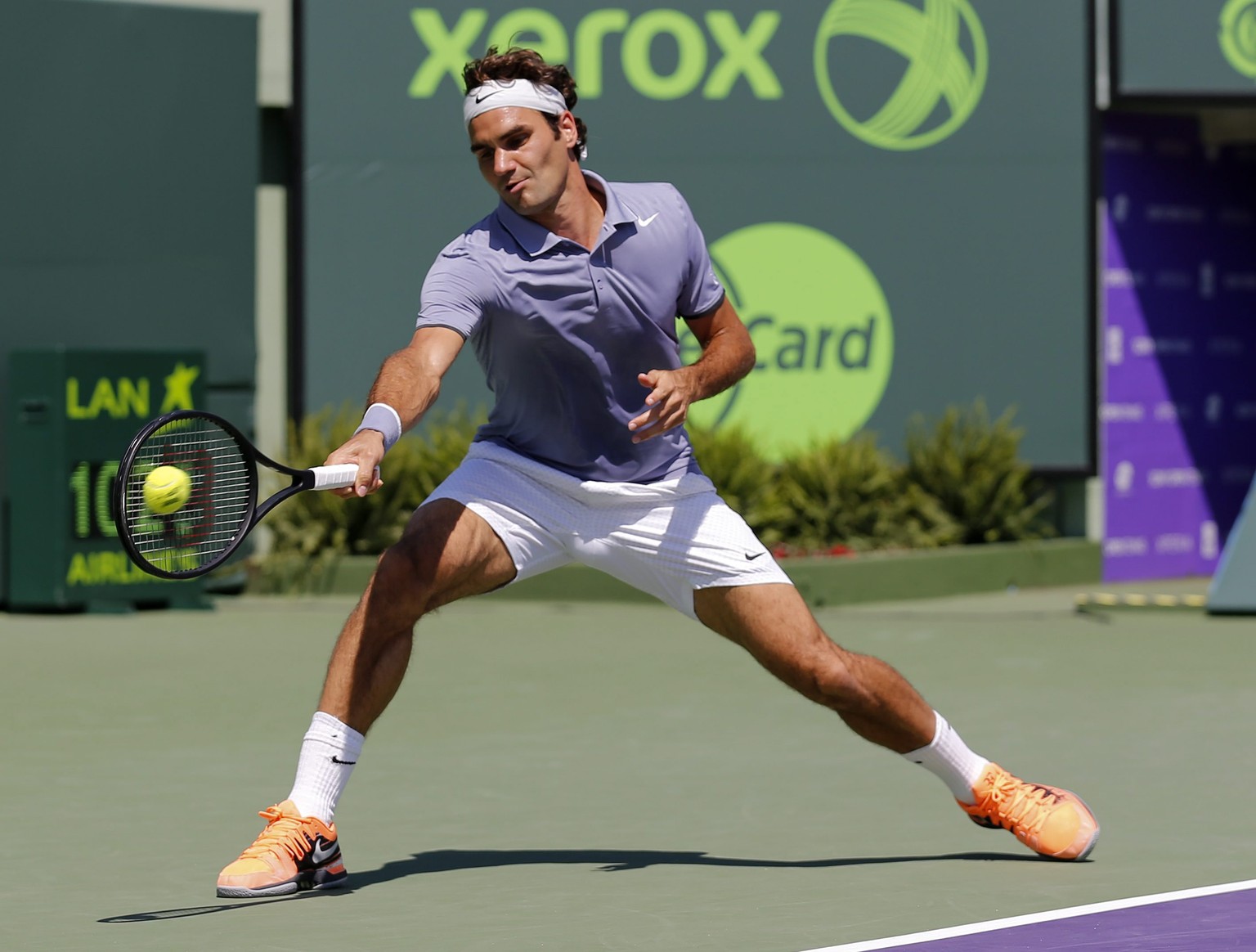 Federer gelingt nach einem Freilos in der Startrunde der Auftakt in das Turnier auf Key Biscayne nach Mass.