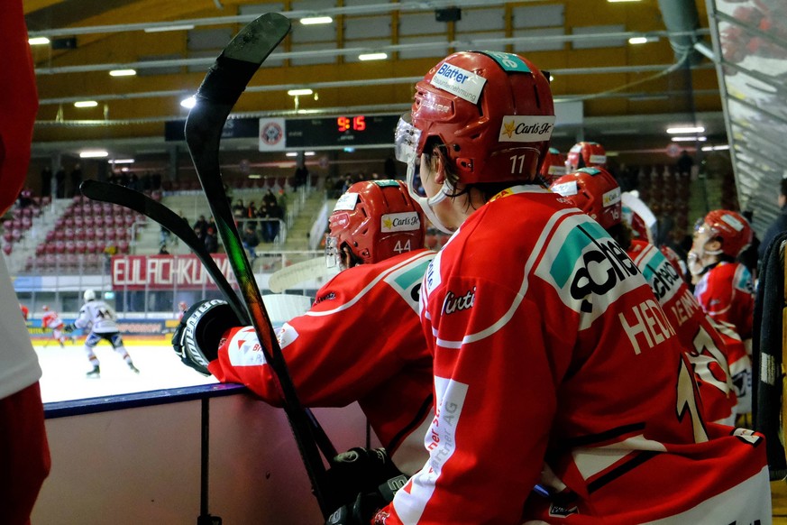 from the winterthur s bench SKY Swiss League - EHC Winterthur vs Chur Winterthur Deutweg Z�rich Schweiz Copyright: xSergioxBrunettix