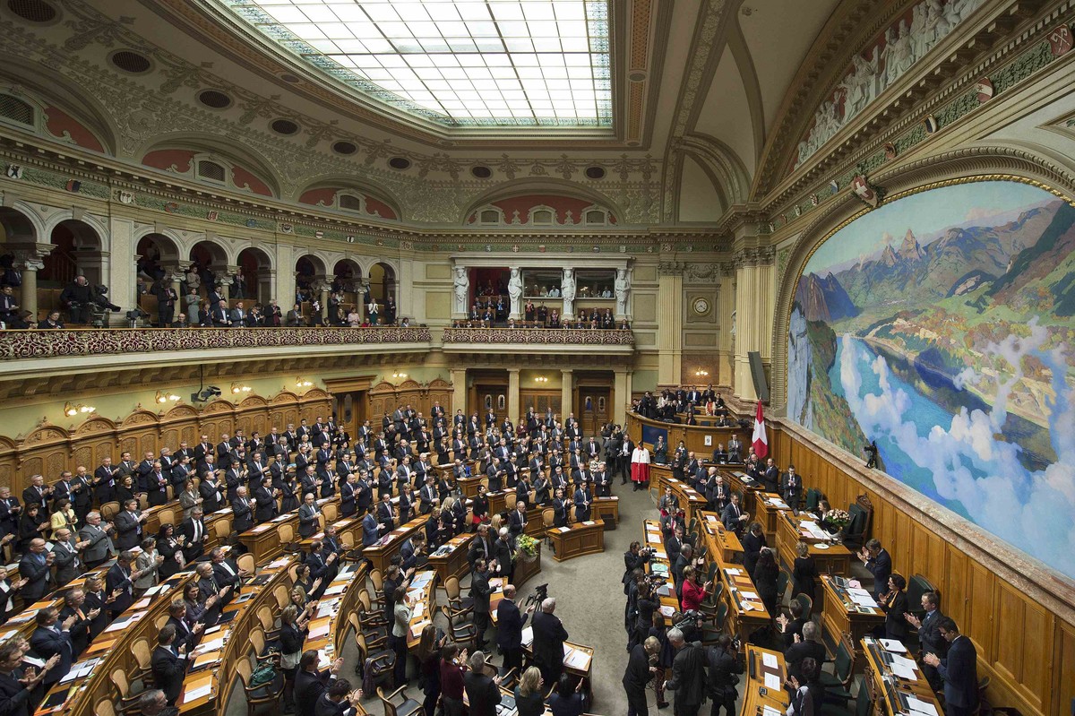 Overview of the National Council during the ministerial elections in the Swiss Parliament during the winter session in Bern, Switzerland December 9, 2015. REUTERS/Peter Schneider/Pool