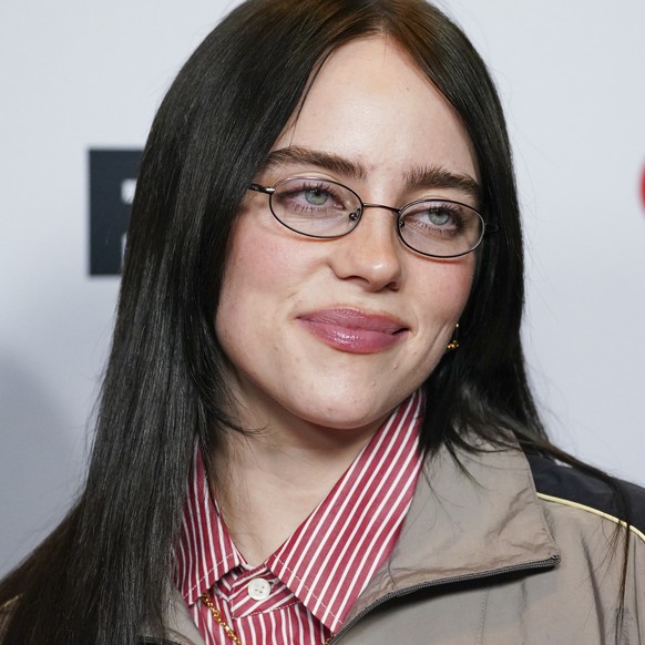 Billie Eilish, winner of the award for album of the year, poses in the press room during the iHeartRadio Music Awards, Monday, March 17, 2025, at the Dolby Theatre in Los Angeles. (Photo by Jordan Str ...