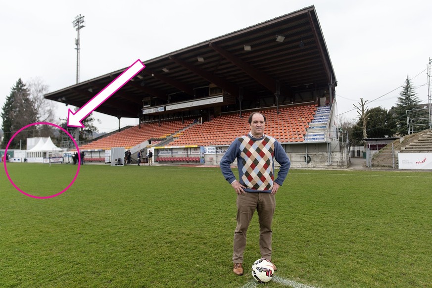 Raimondo Ponte, der neue Trainer des FC Aarau, posiert fuer ein Portrait im Stadion Bruegglifeld, am Montag, 23. Maerz 2015, in Aarau. Der FC Aarau zog einen Tag nach der 1:3-Niederlage auswaerts gege ...