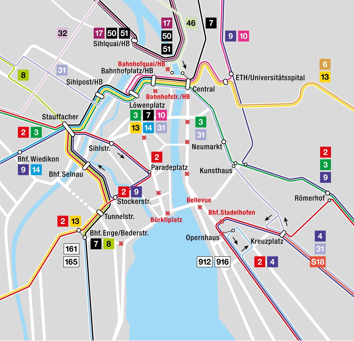 So wird der Verkehr in der Zürcher Innenstadt zum Sechseläuten am 19. und 20. April 2026 umgeleitet.
