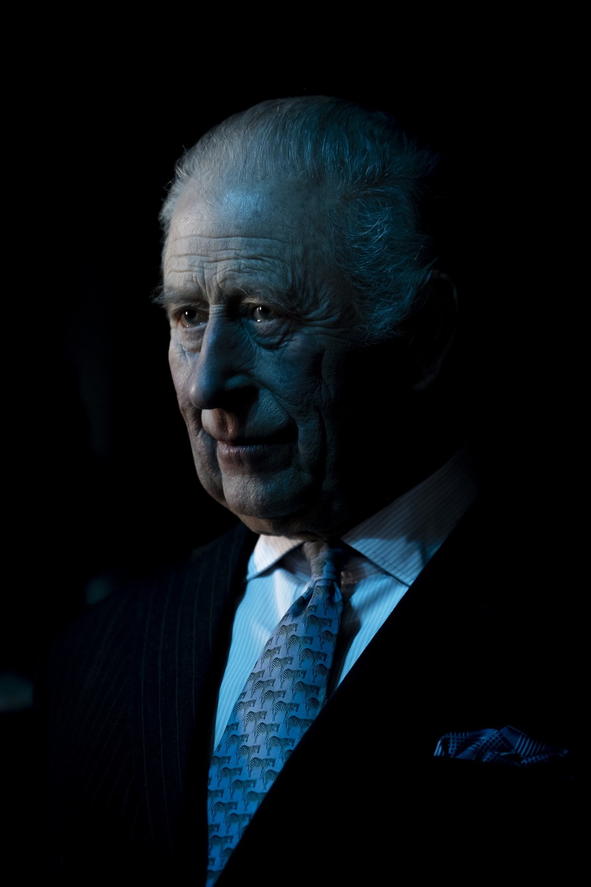 DAGENHAM, ENGLAND - FEBRUARY 18: King Charles III during a visit to Eastbrook Studios, to meet students taking part in Film Barking &amp; Dagenham's Make It Here Learning and Participation progra ...